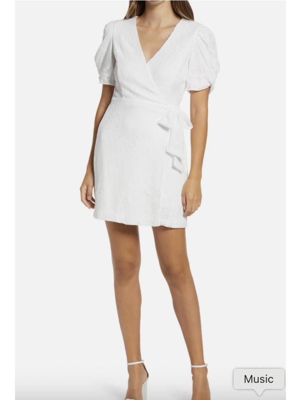 Lilly Pulitzer Jasleen Romper Dress Resort White Jellyfish Crochet, Medium